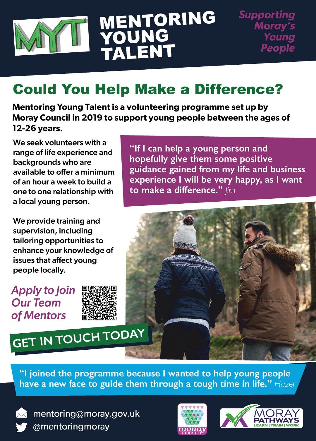 MEMBER NEWS: Mentoring Young Talent in Moray are looking for mentors! 