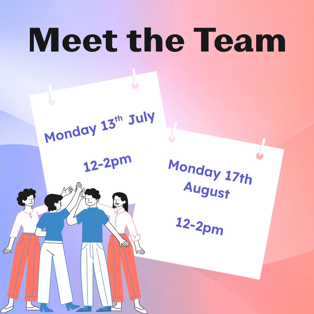 Meet the Team Summer Sessions